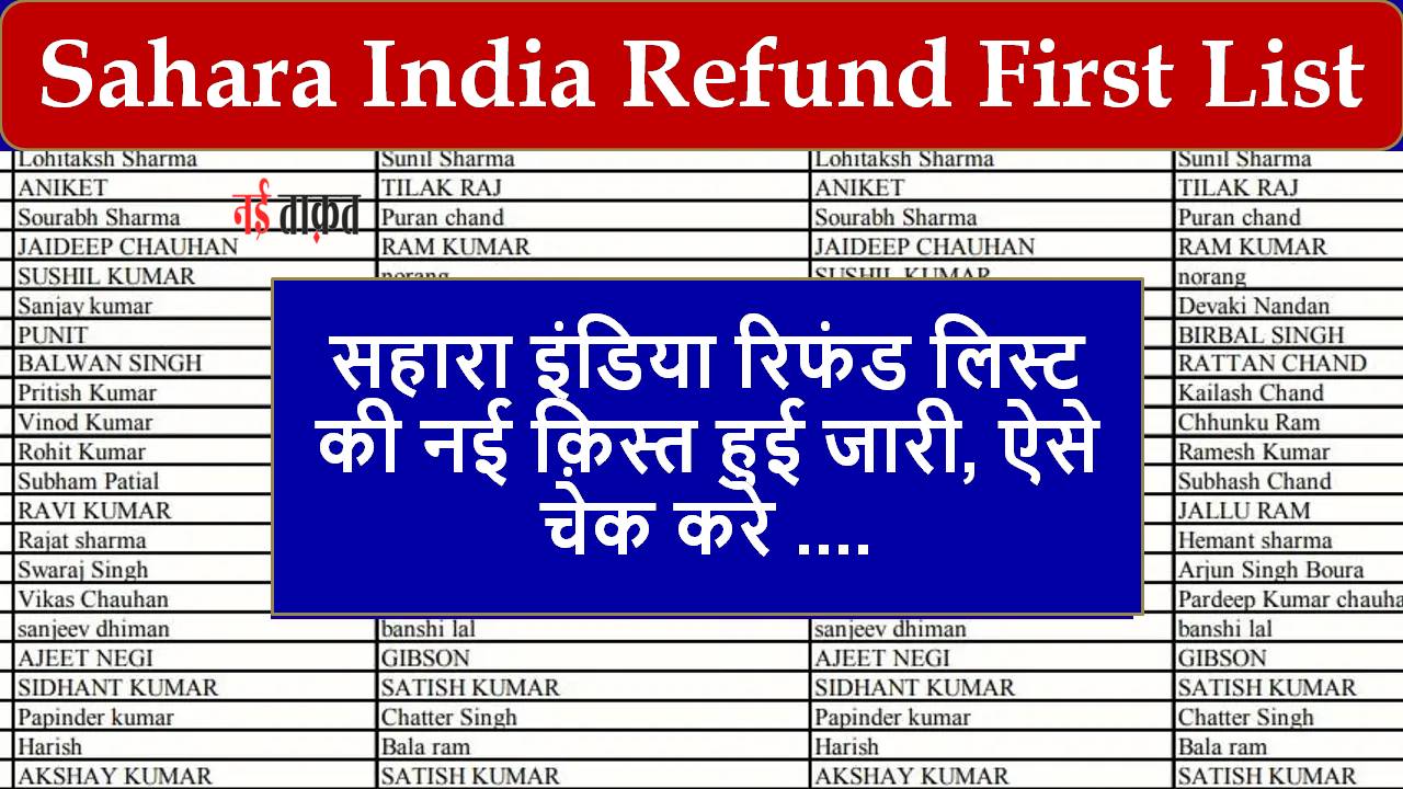 Sahara India Refund First List