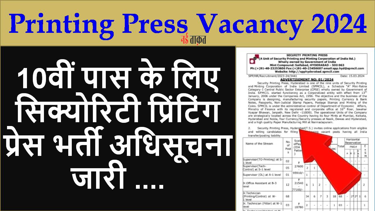 Printing Press Vacancy 2024