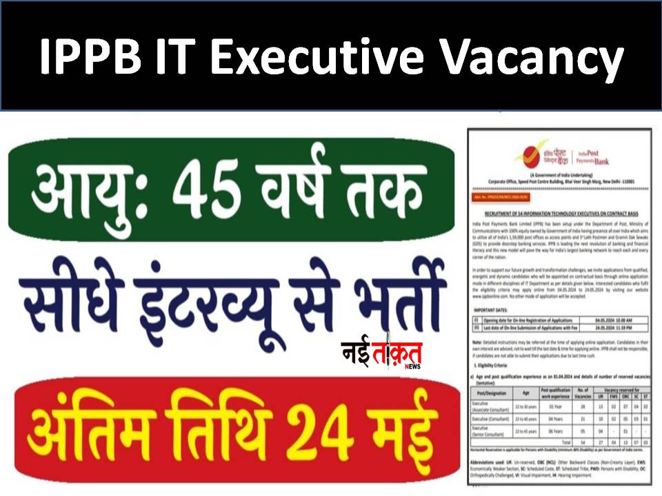 IPPB IT Executive Vacancy