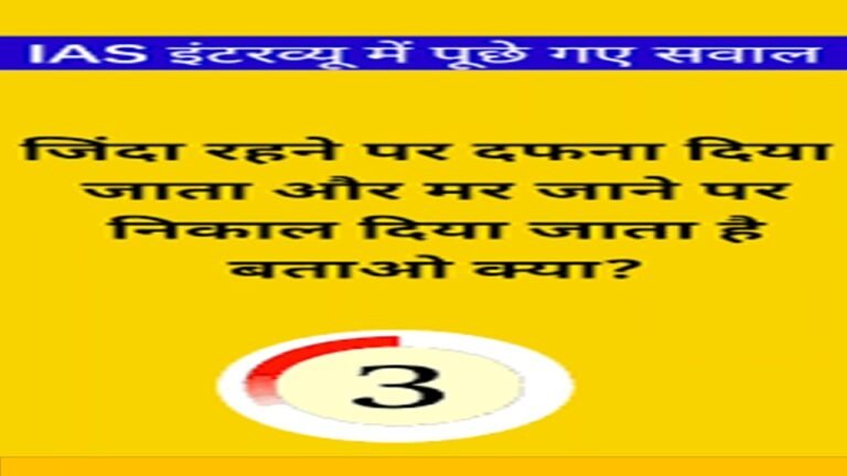 IAS Interview Question 2024